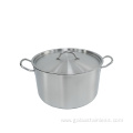 Stainless steel double-ear soup pot with composite bottom